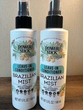 Powerstick BRAZILIAN MIST Leave In Conditioner Pistachio Salted Caramel 2pc NEW
